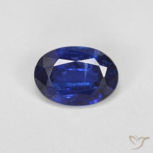 0.88ct Naturale Blu Navy Intenso Cianite, Ovale, VS-SI