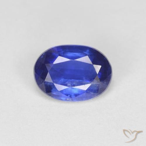 0.80ct Naturale Blu navy Cianite, Ovale, VS-SI, Photo A