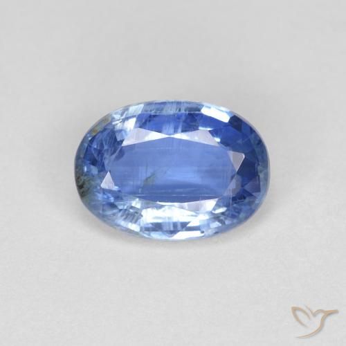 0.89ct Naturale Blu navy chiaro Cianite, Ovale, VS-SI