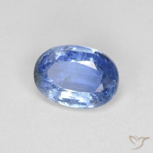 Cianite Blu navy chiaro naturale da 0.89 ct, Ovale, VS-SI