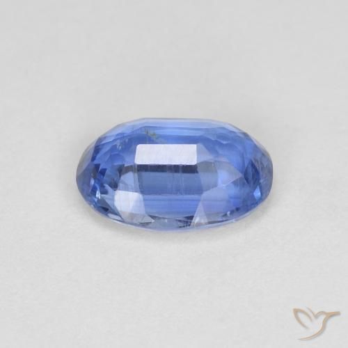 Cianite Blu navy chiaro naturale da 0.89 ct, Ovale, VS-SI