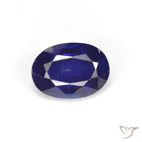 0.99ct Naturale Blu scuro Cianite, Ovale, VS