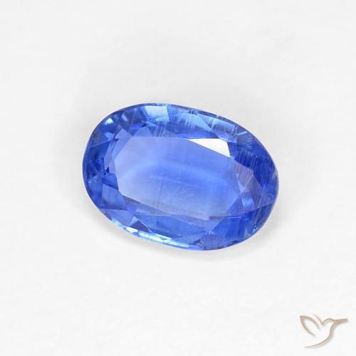 Cianite Blu profondo azzurro naturale da 0.84 ct, Ovale, VS