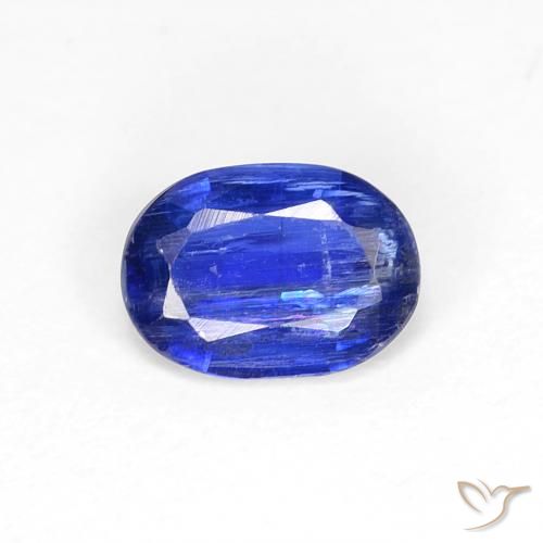 0.83ct Naturale Blu scuro Cianite, Ovale, SI