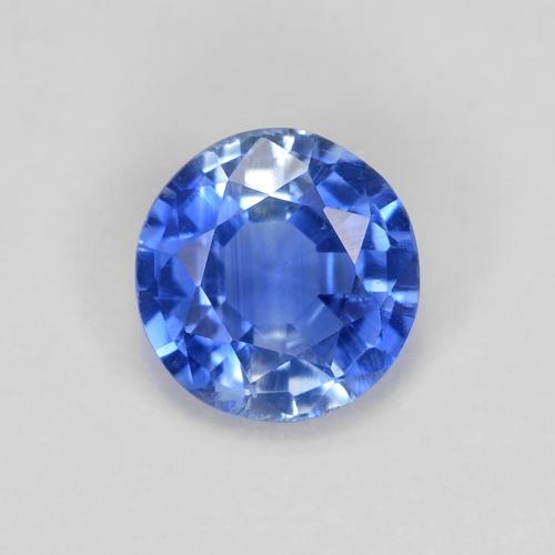 Cianite naturale blu da 0,80 ct, taglio rotondo, VS-SI