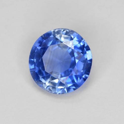 Cianite naturale blu da 0,80 ct, taglio rotondo, VS-SI