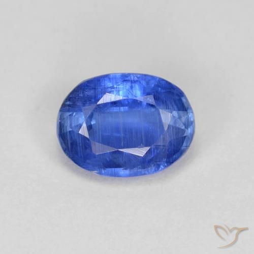1.09ct Naturale Blu scuro Cianite, Ovale, SI, Photo A