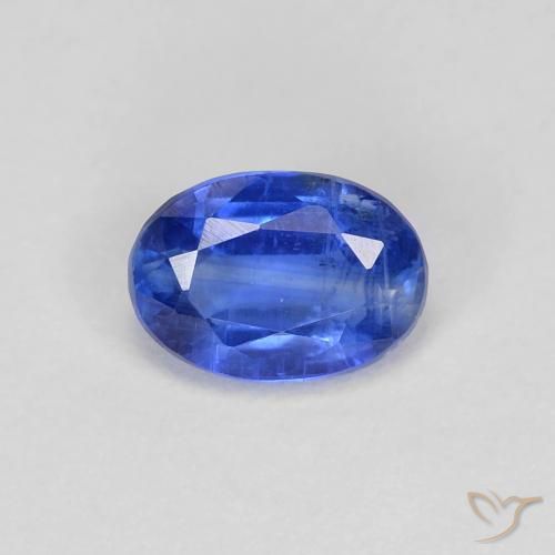 0.99ct Naturale Blu scuro Cianite, Ovale, SI