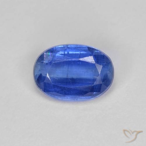 1.06ct Naturale Blu scuro Cianite, Ovale, SI