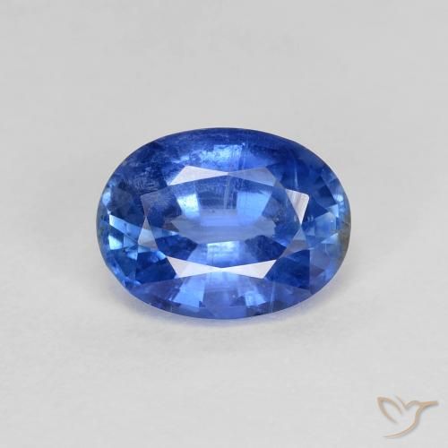 Cianite naturale blu da 1,60 ct, taglio ovale, VS-SI