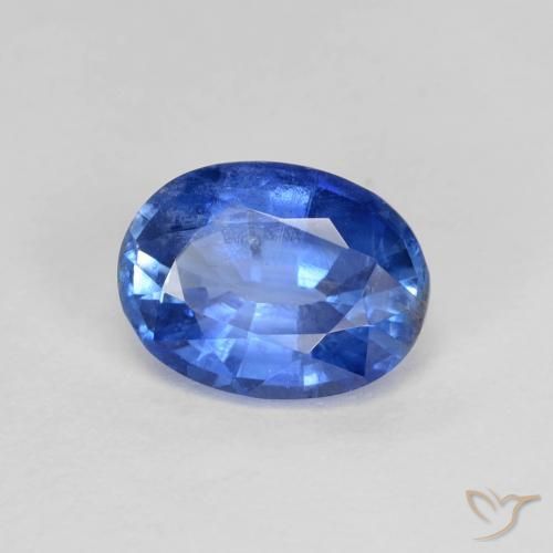 Cianite naturale blu da 1,60 ct, taglio ovale, VS-SI