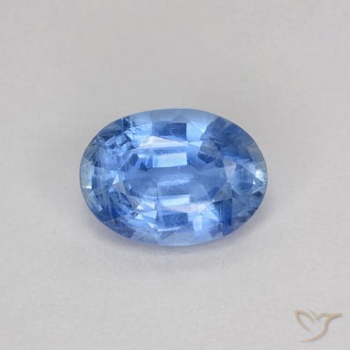 Cianite Blu navy chiaro naturale da 1.06 ct, Ovale, VS-SI