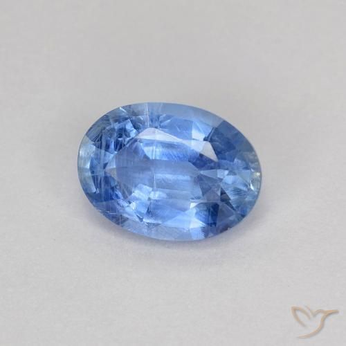 Cianite Blu navy chiaro naturale da 1.06 ct, Ovale, VS-SI