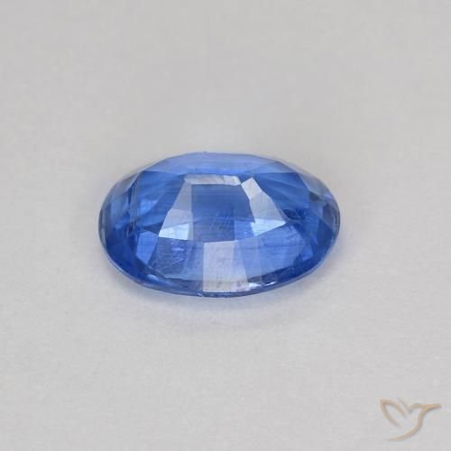 Cianite Blu navy chiaro naturale da 1.06 ct, Ovale, VS-SI