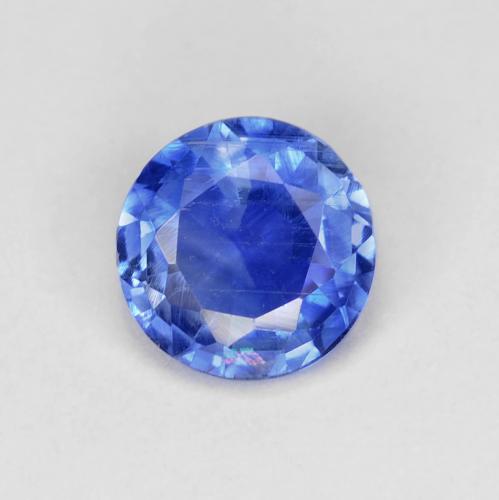 Cianite Blu profondo azzurro naturale da 1.00 ct, Taglio rotondo, VS-SI