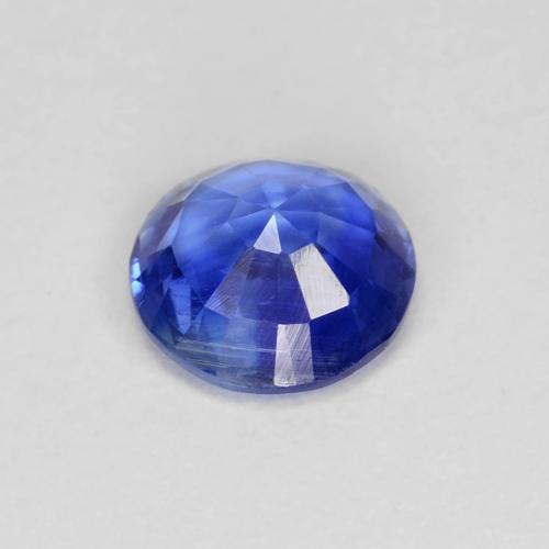 Cianite Blu profondo azzurro naturale da 1.00 ct, Taglio rotondo, VS-SI