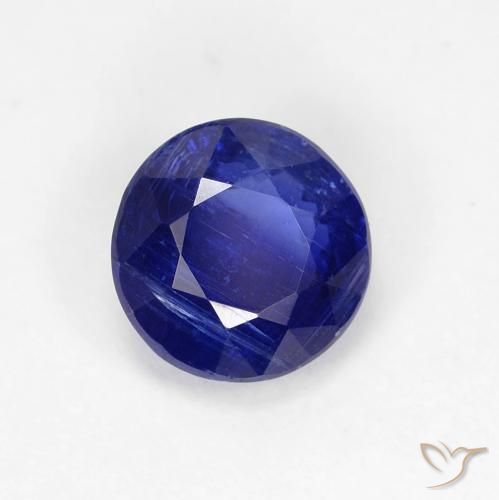 Cianite Blu Navy Intenso naturale da 1.19 ct, Taglio rotondo, SI