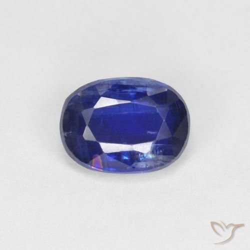 1.30ct Naturale Blu scuro Cianite, Ovale, VS-SI