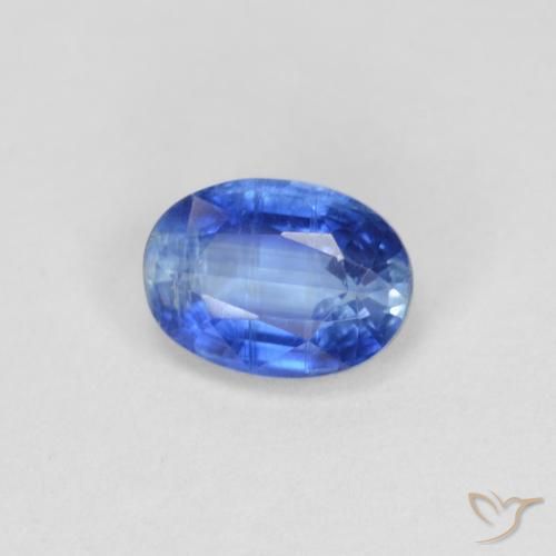 Cianite Blu navy chiaro naturale da 1.00 ct, Ovale, VS-SI