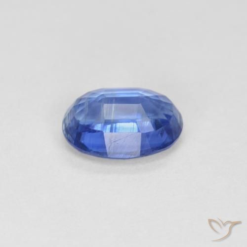 Cianite Blu navy chiaro naturale da 1.00 ct, Ovale, VS-SI
