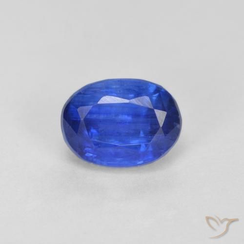 1.45ct Naturale Blu Egiziano Profondo Cianite, Ovale, VS-SI