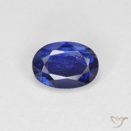 1.12ct Naturale Blu scuro Cianite, Ovale, VS-SI