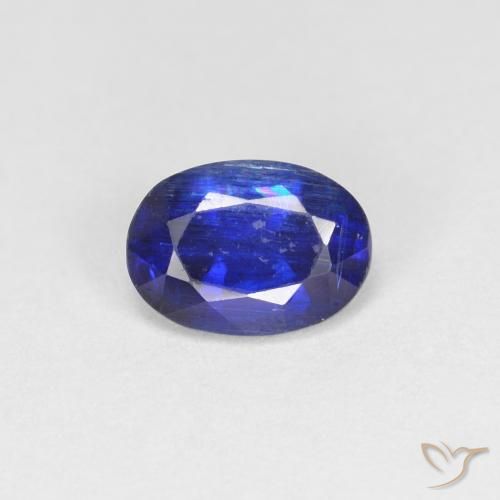 0.97ct Naturale Blu scuro Cianite, Ovale, VS-SI