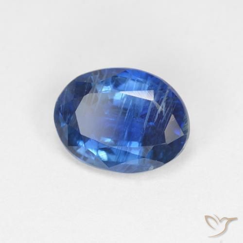 Cianite Blu navy chiaro naturale da 1.52 ct, Ovale, VS-SI