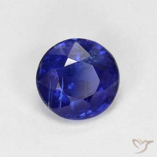 0.97ct Naturale Blu scuro Cianite, Rotondo, SI