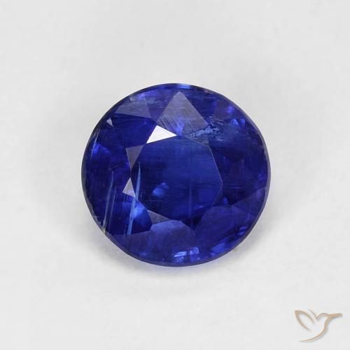 Cianite Blu scuro naturale da 0.97 ct, Rotondo, SI