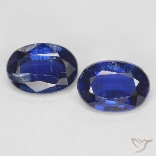 2.03ctw Naturale Blu reale Cianite, Ovale, SI