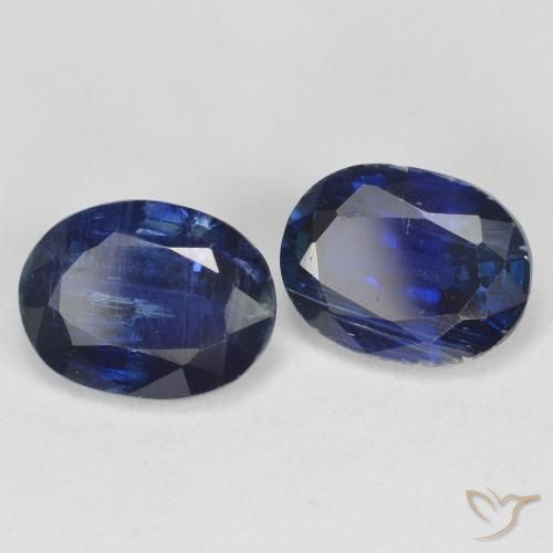 Gemme di Cianite Blu navy naturale da 3.20 ct, Ovale, SI