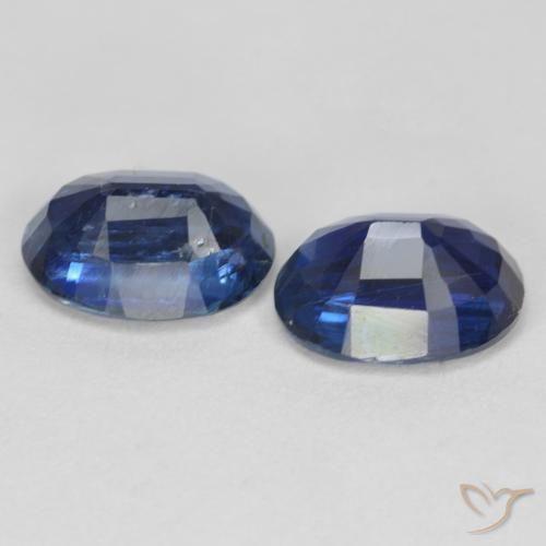 Gemme di Cianite Blu navy naturale da 3.20 ct, Ovale, SI