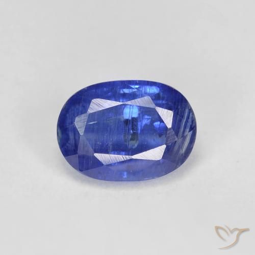 1.44ct Naturale Blu scuro Cianite, Ovale, SI