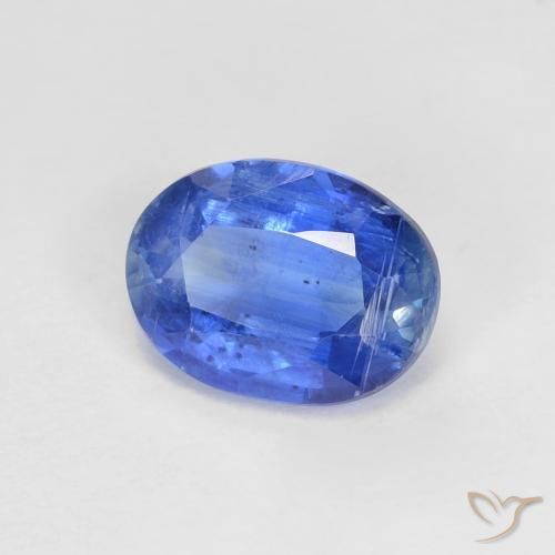 Cianite Blu profondo azzurro naturale da 1.54 ct, Ovale, VS-SI