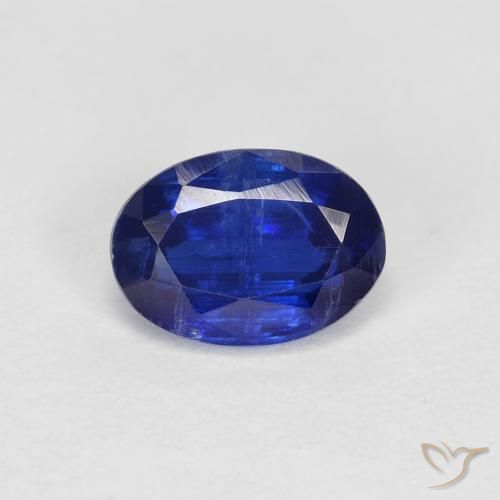 1.02ct Naturale Blu Navy Intenso Cianite, Ovale, VS-SI