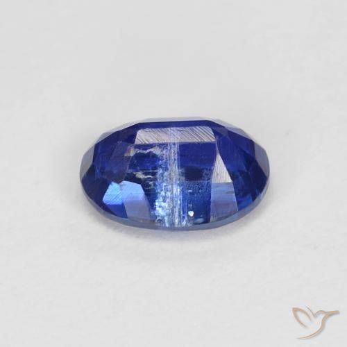 Cianite Blu Navy Intenso naturale da 1.02 ct, Ovale, VS-SI