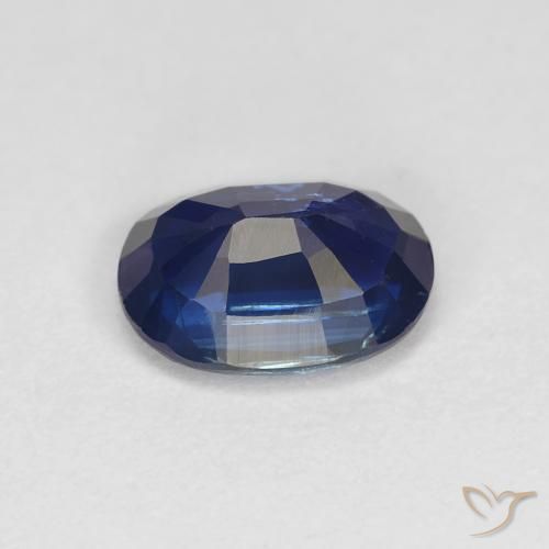 Cianite Blu navy naturale da 1.39 ct, Ovale, VS-SI