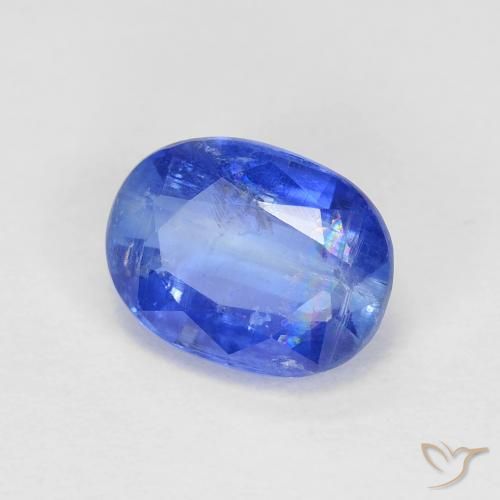 Cianite Blu profondo azzurro naturale da 1.81 ct, Ovale, VS-SI