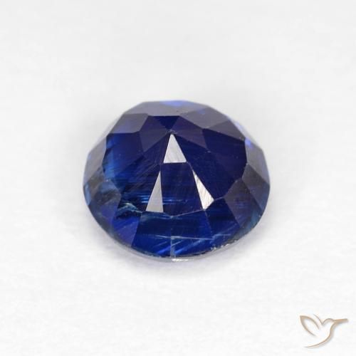 Cianite Blu navy naturale da 1.31 ct, Rotondo, VS-SI