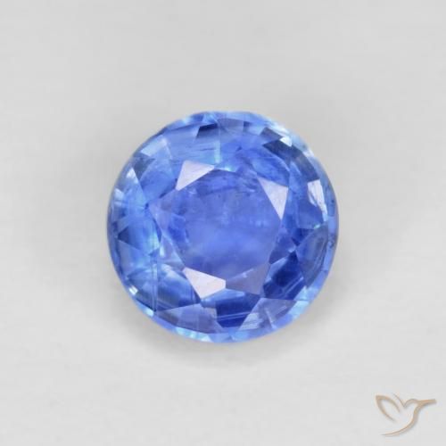 Cianite Blu profondo azzurro naturale da 1.32 ct, Rotondo, VS-SI