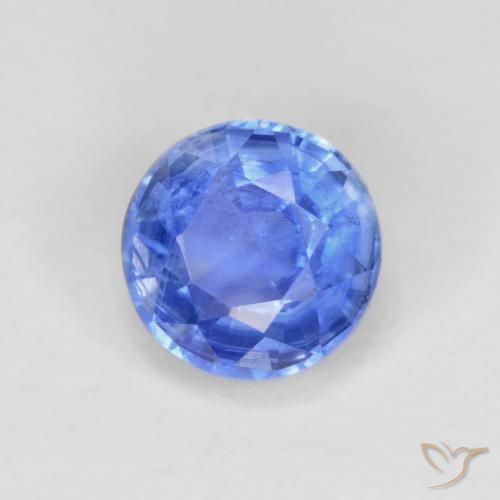 Cianite Blu profondo azzurro naturale da 1.32 ct, Rotondo, VS-SI
