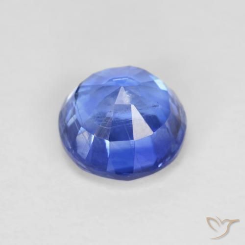 Cianite Blu profondo azzurro naturale da 1.32 ct, Rotondo, VS-SI