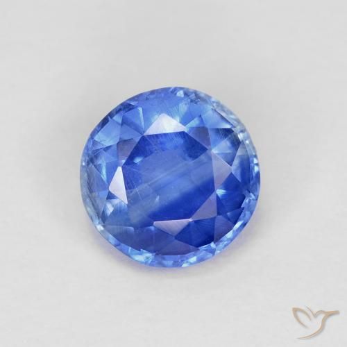 1.08ct Naturale Blu profondo azzurro Cianite, Rotondo, VS-SI