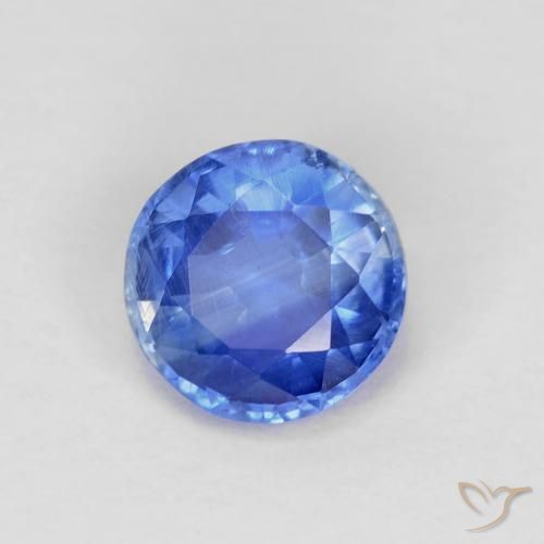 Cianite Blu profondo azzurro naturale da 1.08 ct, Rotondo, VS-SI
