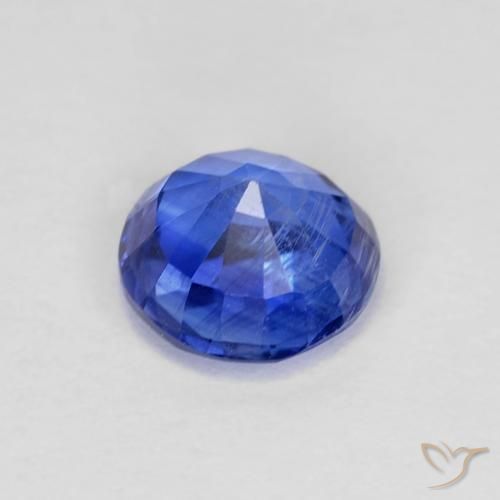 Cianite Blu profondo azzurro naturale da 1.08 ct, Rotondo, VS-SI
