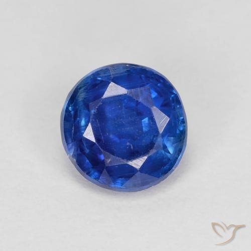 1.03ct Naturale Blu navy chiaro Cianite, Rotondo, VS-SI