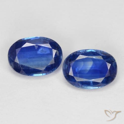 2.00ctw Naturale Blu scuro Cianite, Ovale, VS