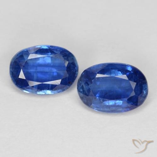 2.08ctw Naturale Blu scuro Cianite, Ovale, VS-SI