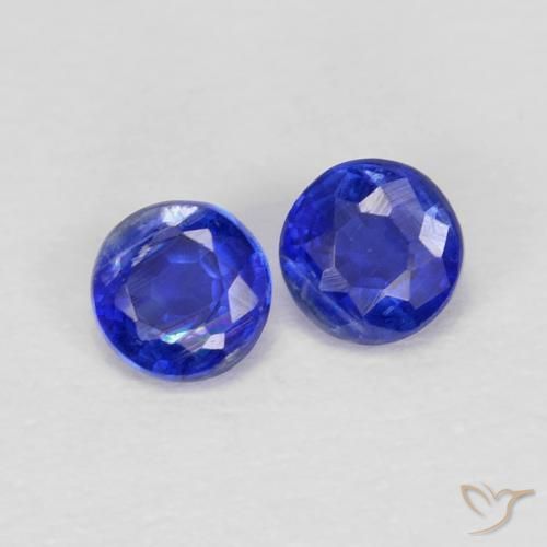 0.48ctw Naturale Blu Navy Intenso Cianite, Rotondo, VS
